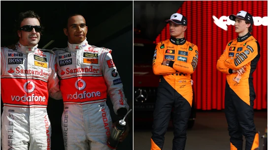 Alonso, Hamilton, Norris y Piastri Alonso, Hamilton, Norris y Piastri