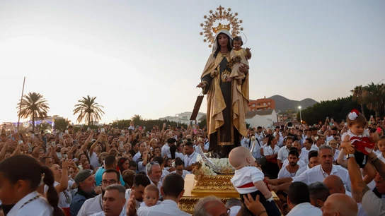 Procesión marítima terrestre de la Virgen del Carmen de El Palo en Málaga en 2024. Procesión marítima terrestre de la Virgen del Carmen de El Palo en Málaga en 2024.