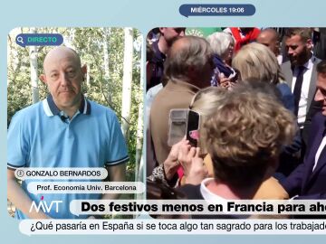 ¿Podrían quitarse dos días festivos en España como ha hecho Francia? Gonzalo Bernardos lo tiene muy claro