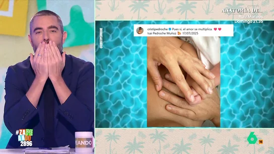 Zapeando da la bienvenida a Isai, el segundo hijo de Cristina Pedroche y Dabiz Muñoz: "Ya tienen otra habitación ocupada" Dani Mateo, Quique Peinado, Iñaki Urrutia, Maya Pixelskaya e Irene Junquera dan la bienvenida a Isai Pedroche Muñoz, segundo hijo de Cristina Pedroche y Dabiz Muñoz que nació ayer 17 de julio: "Como Froilán".