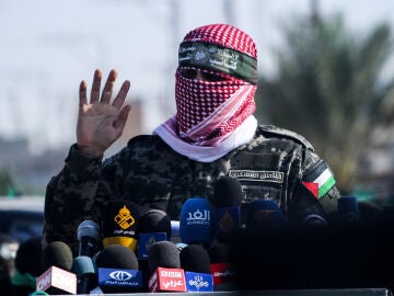 El líder de las Brigadas al Qasam, el brazo armado de Hamás, Abu Obeida