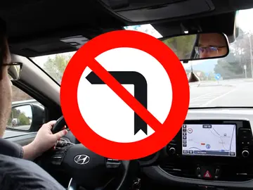 Señal giro a la izquierda prohibido Señal giro a la izquierda prohibido