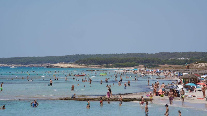 Vista de una playa de Menorca