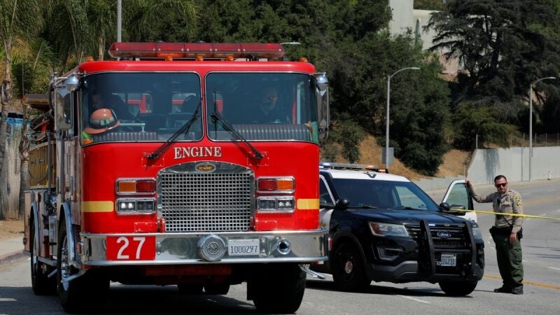 Un coche de Bomberos, en Los Ángeles