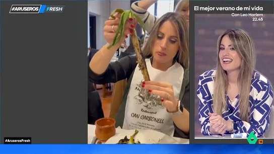 El tremendo desastre de esta madrileña comiendo calçots: Rocío Cano tuvo que ser asistida por un murciano y una oscense en esta operación El tremendo desastre de esta madrileña comiendo calçots: Rocío Cano tuvo que ser asistida por un murciano y una oscense en esta operación