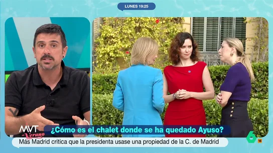 Espinar ironiza con la estancia de Ayuso en un chalet propiedad de la Comunidad de Madrid: "A ver si va a tener alma de okupa" Espinar ironiza con la estancia de Ayuso en un chalet propiedad de la Comunidad de Madrid: "A ver si va a tener alma de okupa"