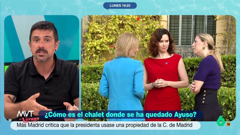 Espinar ironiza con la estancia de Ayuso en un chalet propiedad de la Comunidad de Madrid: "A ver si va a tener alma de okupa"