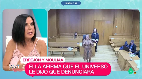 Bea de Vicente, sobre la conversación entre Mouliáa y una testigo: "En ningún momento lo tildaría de extorsión" Bea de Vicente, sobre la conversación entre Mouliáa y una testigo: "En ningún momento lo tildaría de extorsión"