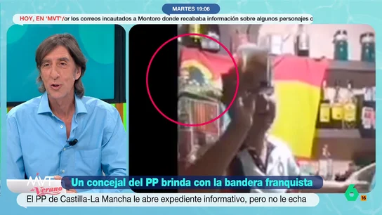 Benjamín Prado, sobre el concejal del PP que brindó con una bandera fascista: "Donde no hay mata no hay patata" Benjamín Prado, sobre el concejal del PP que brindó con una bandera fascista: "Donde no hay mata no hay patata"