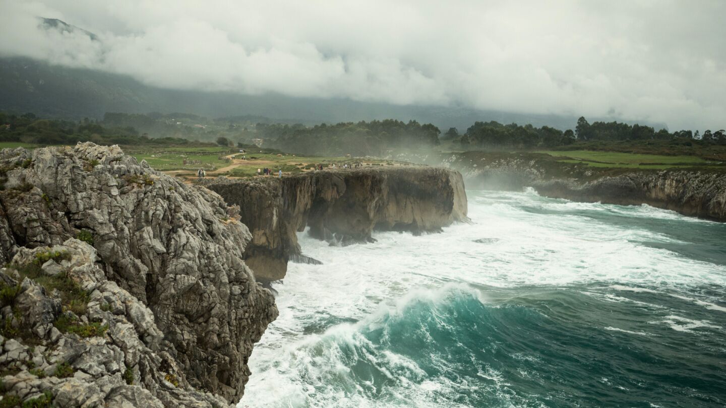 Bufones de Pr&iacute;a, en Llanes, Asturias