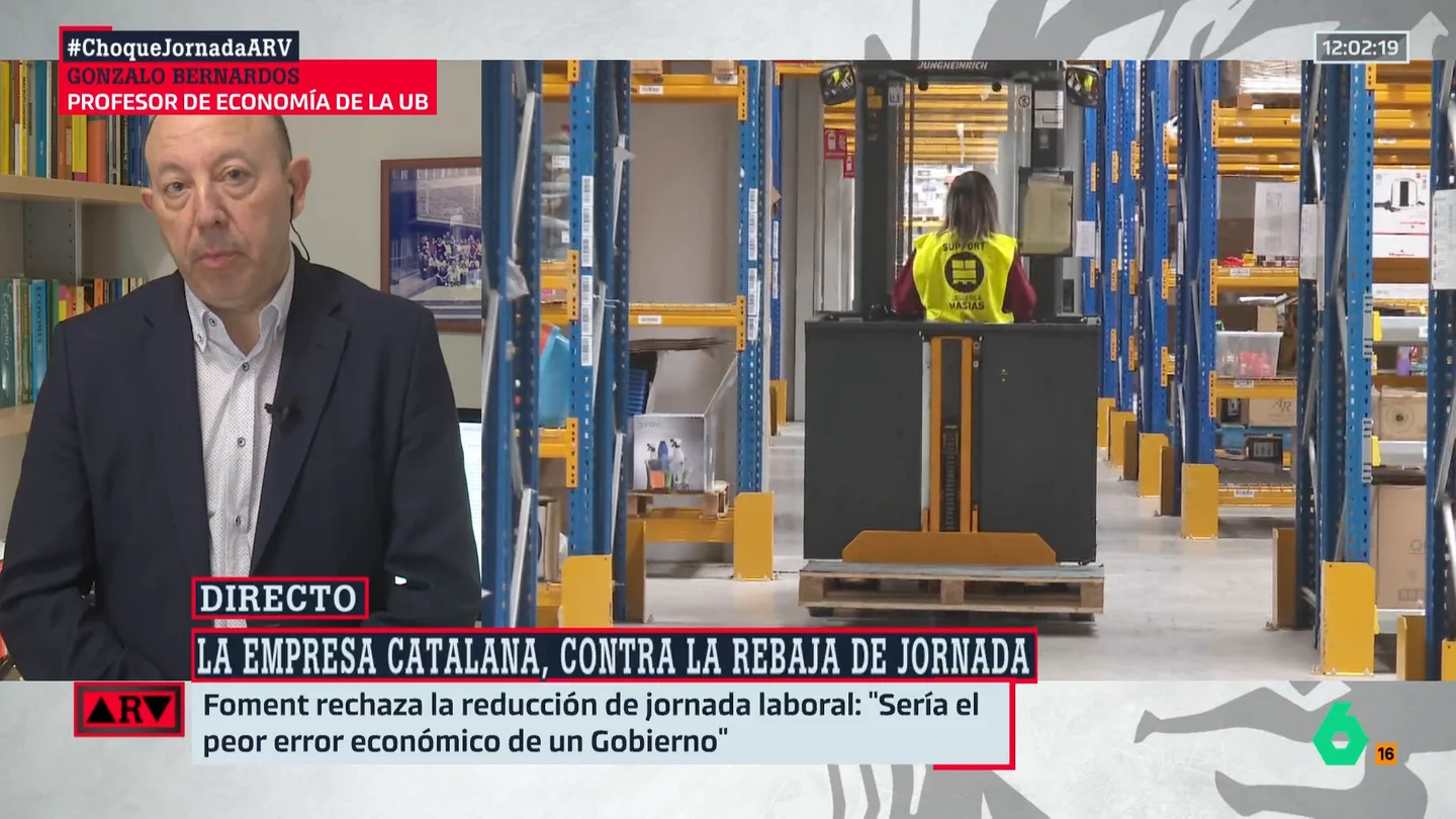 Gonzalo Bernardos discrepa con la empresa Foment y defiende la reducción de jornada: "Me parece un gran acierto" Gonzalo Bernardos discrepa con la empresa Foment y defiende la reducción de jornada: "Me parece un gran acierto"