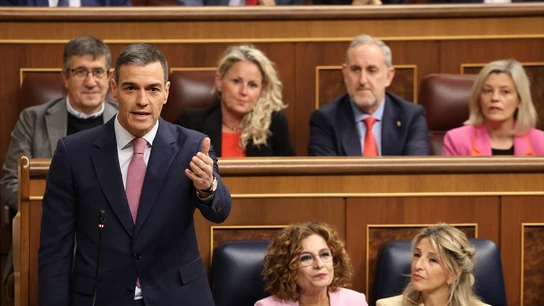 Pedro Sánchez, María Jesús Montero y Yolanda Díaz, en una imagen de archivo del Congreso. Pedro Sánchez, María Jesús Montero y Yolanda Díaz, en una imagen de archivo del Congreso.