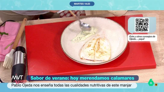Así se hacen unos calamares a la plancha a la perfección (con su aliño de aceite emulsionado) Hacer unos buenos calamares a la plancha puede parecer muy sencillo, pero si no se hace bien se puede presentar un plato malo. Pablo Ojeda te enseña cómo hacerlos perfectos (con un aceite emulsionado de aliño).