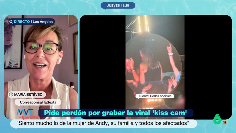 María Estévez, sobre la fan que publicó el vídeo de la kiss cam de Coldplay: "Hay cientos de tiktokers haciendo dinero, menos ella"