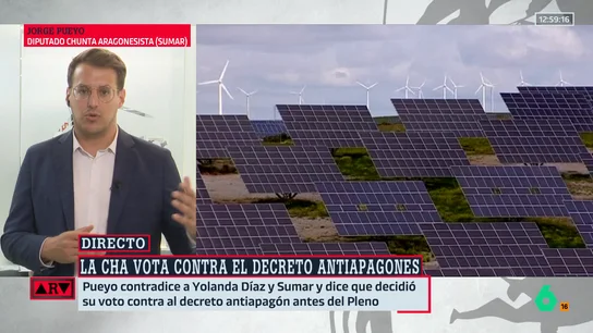 Jorge Pueyo aclara que votó en contra del decreto antiapagones porque era "inasumible": "Venía con medidas envenenadas" Jorge Pueyo aclara que votó en contra del decreto antiapagones porque era "inasumible": "Venía con medidas envenenadas"