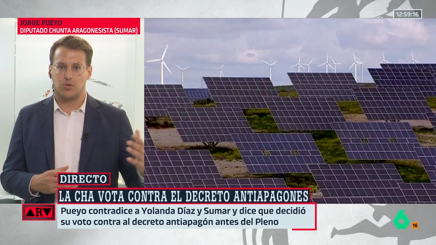 Jorge Pueyo aclara que votó en contra del decreto antiapagones porque era "inasumible": "Venía con medidas envenenadas" Jorge Pueyo aclara que votó en contra del decreto antiapagones porque era "inasumible": "Venía con medidas envenenadas"