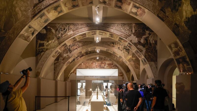 Pinturas murales del Monasterio de Sijena en el Museo Nacional de Arte de Cataluña (MNAC).