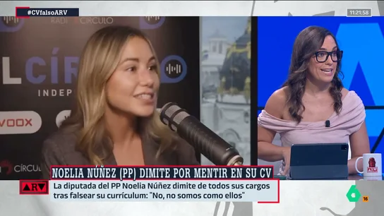 García Aller reflexiona sobre por qué Noelia Núñez quiso presumir de títulos que no tenía: "A las mujeres jóvenes se les exigen cosas que a los hombres no" García Aller reflexiona sobre por qué Noelia Núñez quiso presumir de títulos que no tenía: "A las mujeres jóvenes se les exigen cosas que a los hombres no"