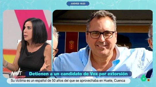 Bea de Vicente, sobre el candidato de Vox detenido por esclavizar a un trabajador: "Veo complicado que pueda eludir una condena" Bea de Vicente analiza en este vídeo el caso del candidato de Vox en Huete, Cuenca, que pagaba 30 euros semanales a un trabajador, además de engañarle para cobrar por él el Ingreso Mínimo Vital: "Es un malo de cuento", sentencia.