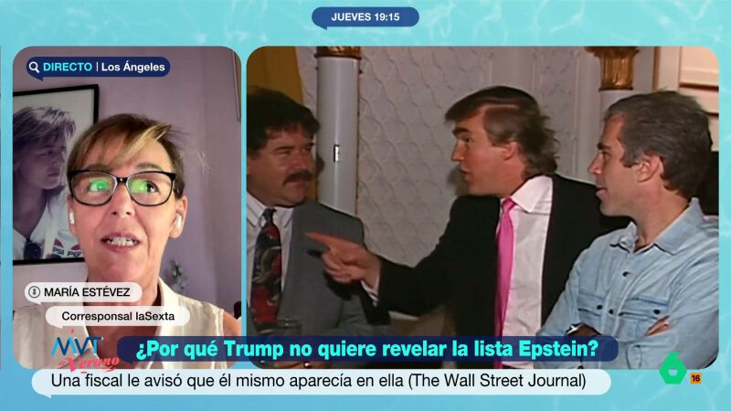 María Estévez opina sobre presencia de Trump en los archivos de Epstein: "Es un tsunami y le salpica cada vez más"