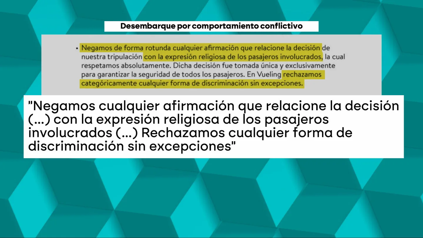 Comunicado de Vueling en el que niegan antisemitismo. Comunicado de Vueling en el que niegan antisemitismo.