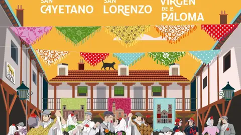 Cartel de las fiestas en honor a San Cayetano, San Lorenzo y la Virgen de la Paloma Cartel de las fiestas en honor a San Cayetano, San Lorenzo y la Virgen de la Paloma REMITIDA / HANDOUT por AYUNTAMIENTO DE MADRID Fotografía remitida a medios de comunicación exclusivamente para ilustrar la noticia a la que hace referencia la imagen, y citando la procedencia de la imagen en la firma 23/07/2025