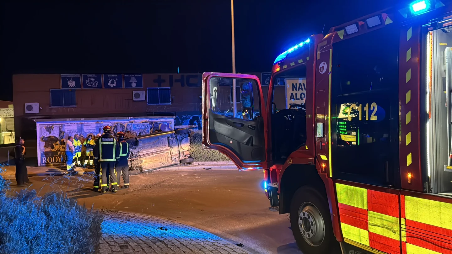 El coche accidentado en Collado Villalba. El coche accidentado en Collado Villalba.