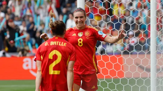 Mariona Caldentey celebra un gol con España Mariona Caldentey celebra un gol con España