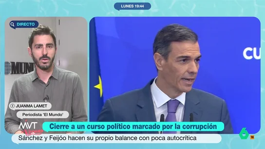 Juanma Lamet, sobre el cierre del curso político de Pedro Sánchez: "Puede sacar pecho de los buenos datos económicos" Juanma Lamet, sobre el cierre del curso político de Pedro Sánchez: "Puede sacar pecho de los buenos datos económicos"
