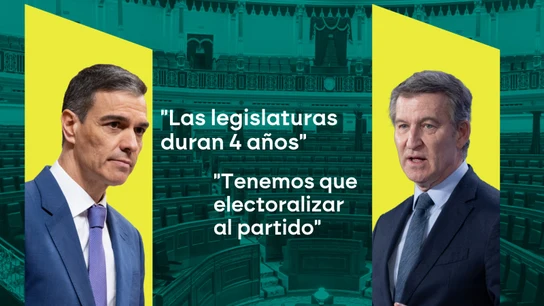 Ni presupuestos, ni pactos, ni visión de país: Sánchez y Feijóo solo coinciden en llegar (o seguir) en La Moncloa Ni presupuestos, ni pactos, ni visión de país: Sánchez y Feijóo solo coinciden en llegar (o seguir) en La Moncloa