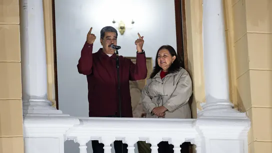 El presidente de Venezuela, Nicolás Maduro, junto a la alcaldesa de Caracas, Carmen Meléndez, durante la celebración de los resultados de las elecciones municipales El presidente de Venezuela, Nicolás Maduro, junto a la alcaldesa de Caracas, Carmen Meléndez, durante la celebración de los resultados de las elecciones municipales