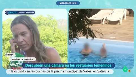 Nina, monitora en la piscina en la que se ha encontrado una cámara oculta: "No sabemos quién ha podido ser" Más Vale Tarde conecta con una vecina del municipio de Vallés donde, hace unos días, encontraron una cámara oculta en una de las duchas del vestuario femenino, causando una gran preocupación en el pueblo.