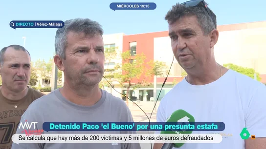 José Antonio, estafado por 'Paco El Bueno': "Muchos afectados lo han perdido todo, los ahorros de su vida" Más Vale Tarde conecta con José Antonio y Javier, dos hermanos que han perdido parte de sus ahorros. Como explican, hay más de 200 personas afectadas que confiaron sus ahorros a este agente de seguros.