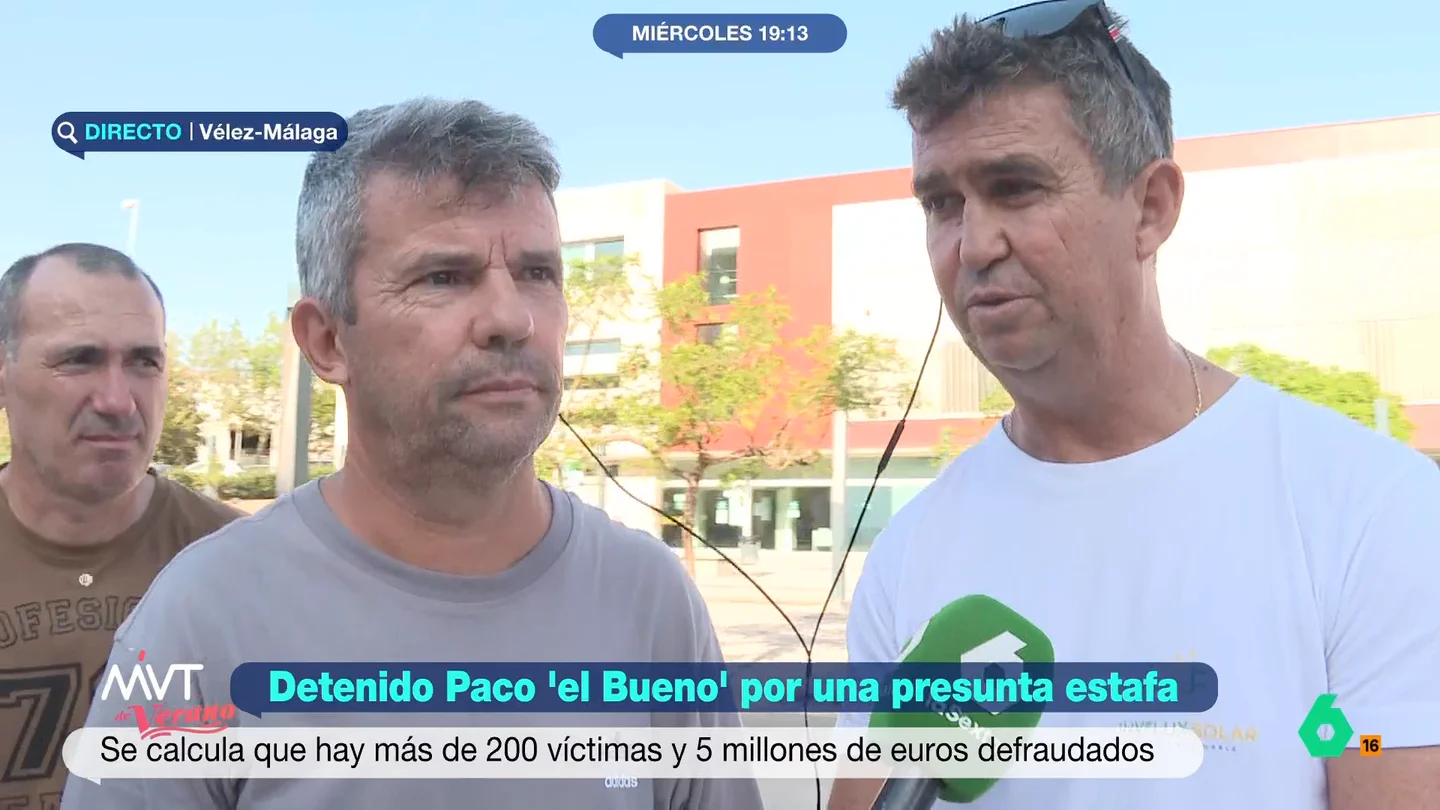José Antonio, estafado por 'Paco El Bueno': "Muchos afectados lo han perdido todo, los ahorros de su vida" Más Vale Tarde conecta con José Antonio y Javier, dos hermanos que han perdido parte de sus ahorros. Como explican, hay más de 200 personas afectadas que confiaron sus ahorros a este agente de seguros.