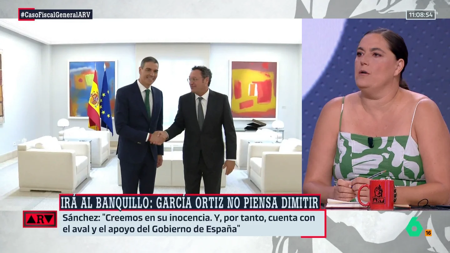 Loreto Ochando señala que García Ortiz debe seguir en su puesto: "Decir que filtró el correo es decir que nuestros compañeros están mintiendo" Loreto Ochando señala que García Ortiz debe seguir en su puesto: "Decir que filtró el correo es decir que nuestros compañeros están mintiendo"