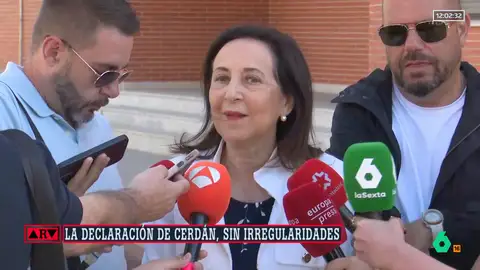 Margarita Robles, sobre el fiscal general: "Todos somos inocentes, también él, hasta que haya sentencia" Margarita Robles, sobre el fiscal general: "Todos somos inocentes, también él, hasta que haya sentencia"