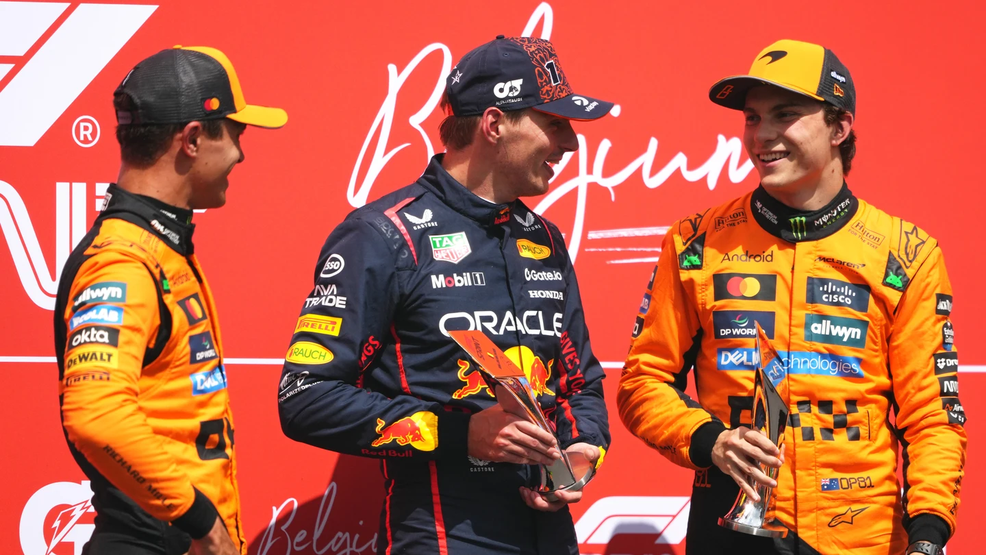 Norris, Verstappen y Piastri Norris, Verstappen y Piastri