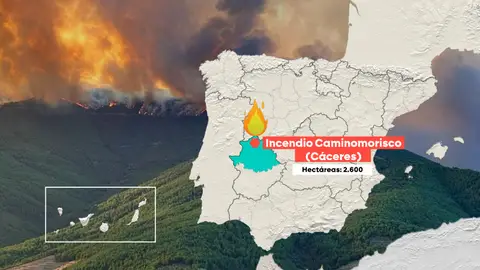 Incendio de Caminomorisco. Incendio de Caminomorisco.