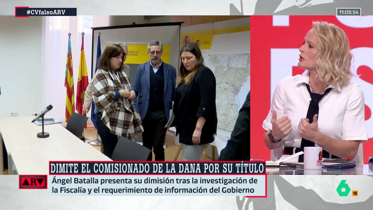 Zaida Cantera, sobre la dimisión del comisionado de la DANA: "En este país hay titulitis, se piden títulos donde no hacen falta y no se revisan donde sí" Zaida Cantera, sobre la dimisión del comisionado de la DANA: "En este país hay titulitis, se piden títulos donde no hacen falta y no se revisan donde sí"