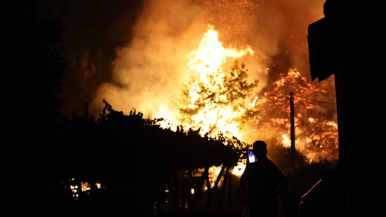 El incendio en A Cañiza (Pontevedra), el 31 de julio de 2025 El incendio en A Cañiza (Pontevedra), el 31 de julio de 2025
