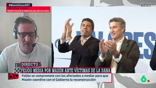 Christian Lasaec, presidente de la Asociación de Damnificados de la DANA, sobre la dimisión de Mazón: "Feijóo nos dijo que él no puede cesarle" Christian Lasaec, presidente de la Asociación de Damnificados de la DANA, sobre la dimisión de Mazón: "Feijóo nos dijo que él no puede cesarle"