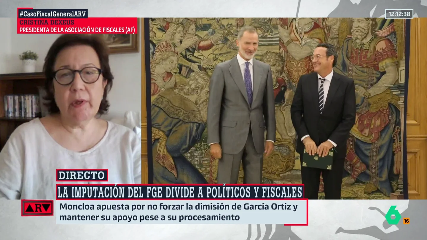 Cristina Dexeus (AF) señala que el fiscal general "debería dimitir": "Nos coloca en una situación inédita, tensa y compleja" Cristina Dexeus (AF) señala que el fiscal general "debería dimitir": "Nos coloca en una situación inédita, tensa y compleja"