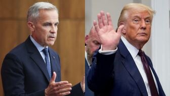 El primer ministro de Canad&aacute;, Mark Carney, y el presidente de EEUU, Donald Trump