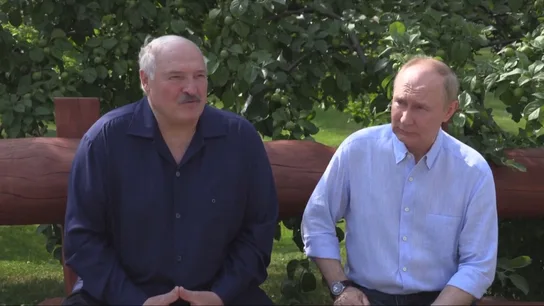 Aleksandr Lukashenko y Vladimir Putin. Aleksandr Lukashenko y Vladimir Putin.