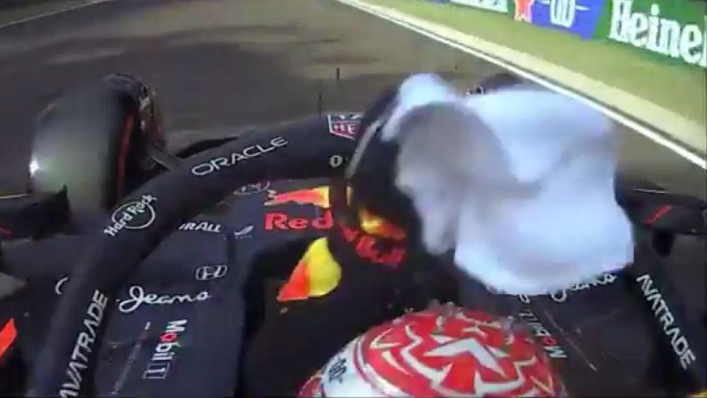 La toalla de Verstappen en Hungr&iacute;a