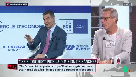 Pedro Vallín reacciona al artículo de 'The Economist' pidiendo la dimisión de Sánchez: "Creo que ha habido una llamada al orden" Pedro Vallín reacciona al artículo de 'The Economist' pidiendo la dimisión de Sánchez: "Creo que ha habido una llamada al orden"