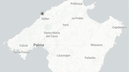 Zona donde ha caído la avioneta biplaza en Mallorca Zona donde ha caído la avioneta biplaza en Mallorca