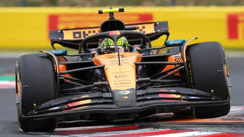 Lando Norris durante la carrera del GP de Hungría Lando Norris durante la carrera del GP de Hungría