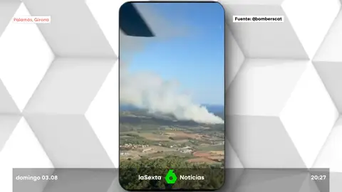 Un incendio de vegetación cerca de Palamós (Girona) obliga a confinar dos campings Un incendio de vegetación cerca de Palamós (Girona) obliga a confinar dos campings