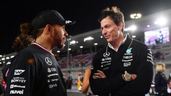 Toto Wolff y Lewis Hamilton